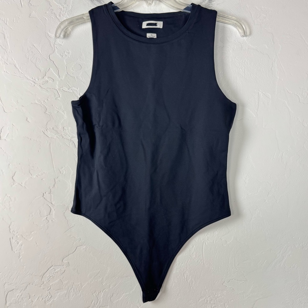 Aritzia Babaton Contour Bodysuit One Piece Muscle Tank Sleeveless‎ Solid Black